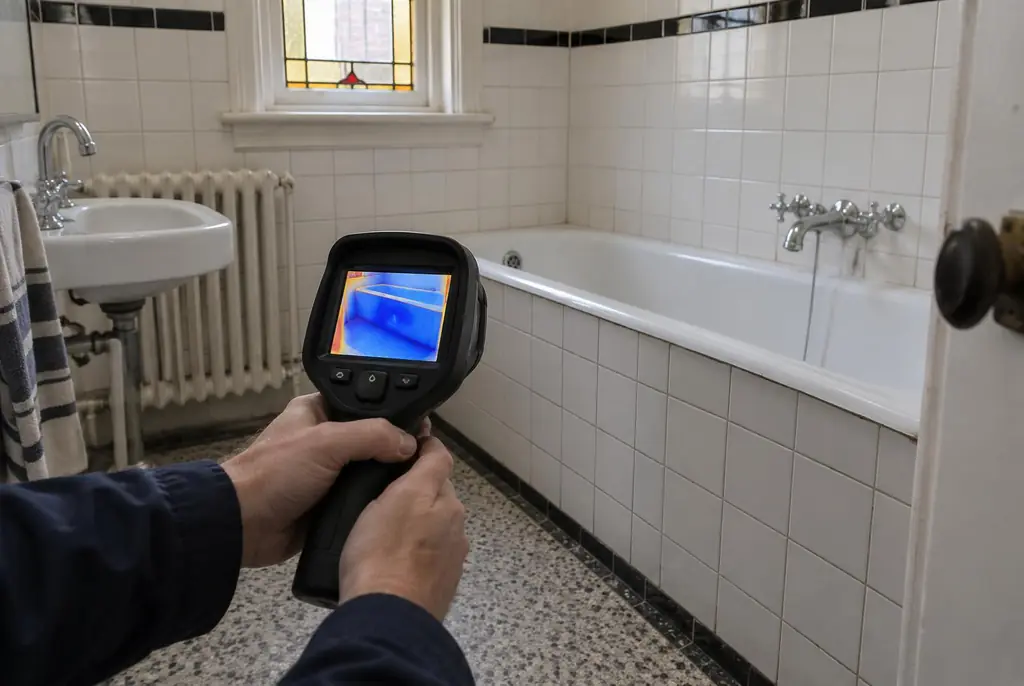 Lekdetectie Baarn – onderzoek in een badkamer van een oudere woning